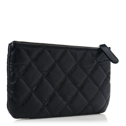 Chanel Aged Calfskin Quilted Lucky Charms 2.55 Small Reissue Cosmetic Case Black 3 of 8