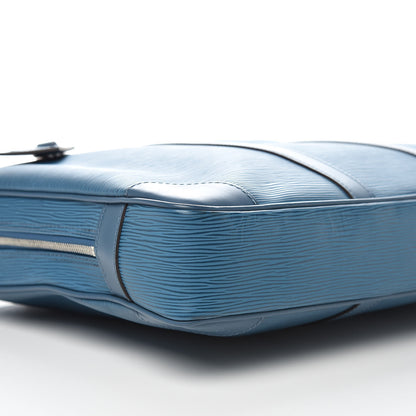 Louis Vuitton Epi Porte-Documents Voyage Briefcase Blue Celeste 8 of 9
