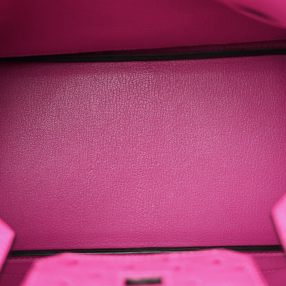 Hermes Ostrich Birkin 30 Rose Pourpre 5 of 16