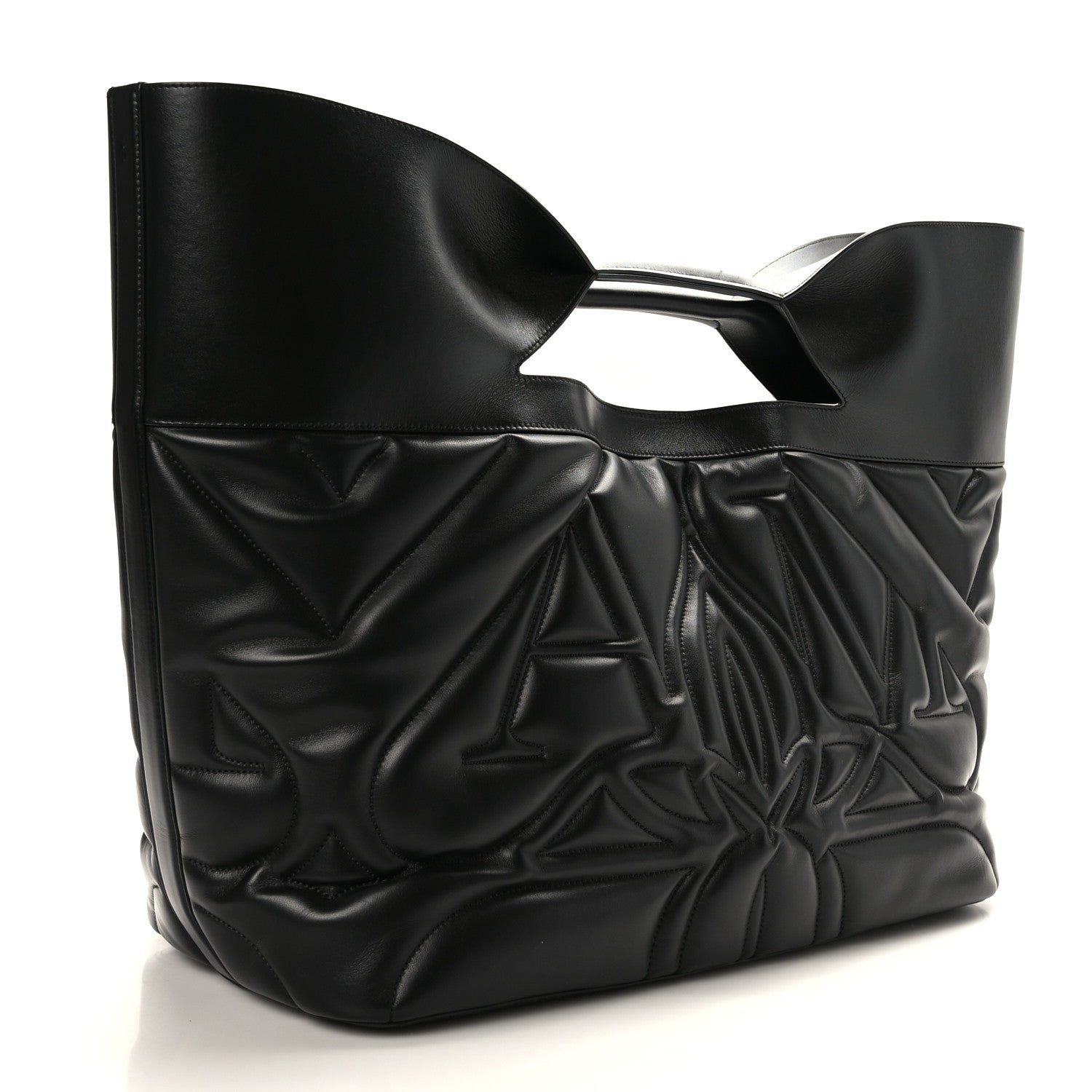 Alexander McQueen Calfskin Quilted Large The Bow Bag Black 4 of 9