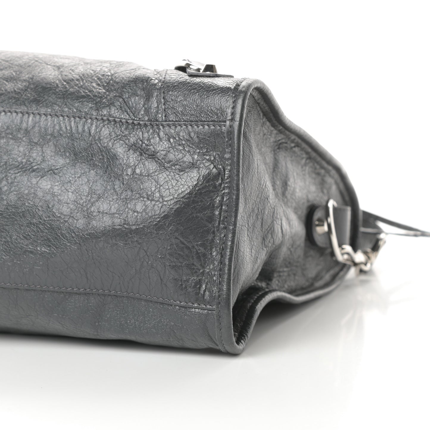 Agneau Classic Silver Hardware City Gris Fossile