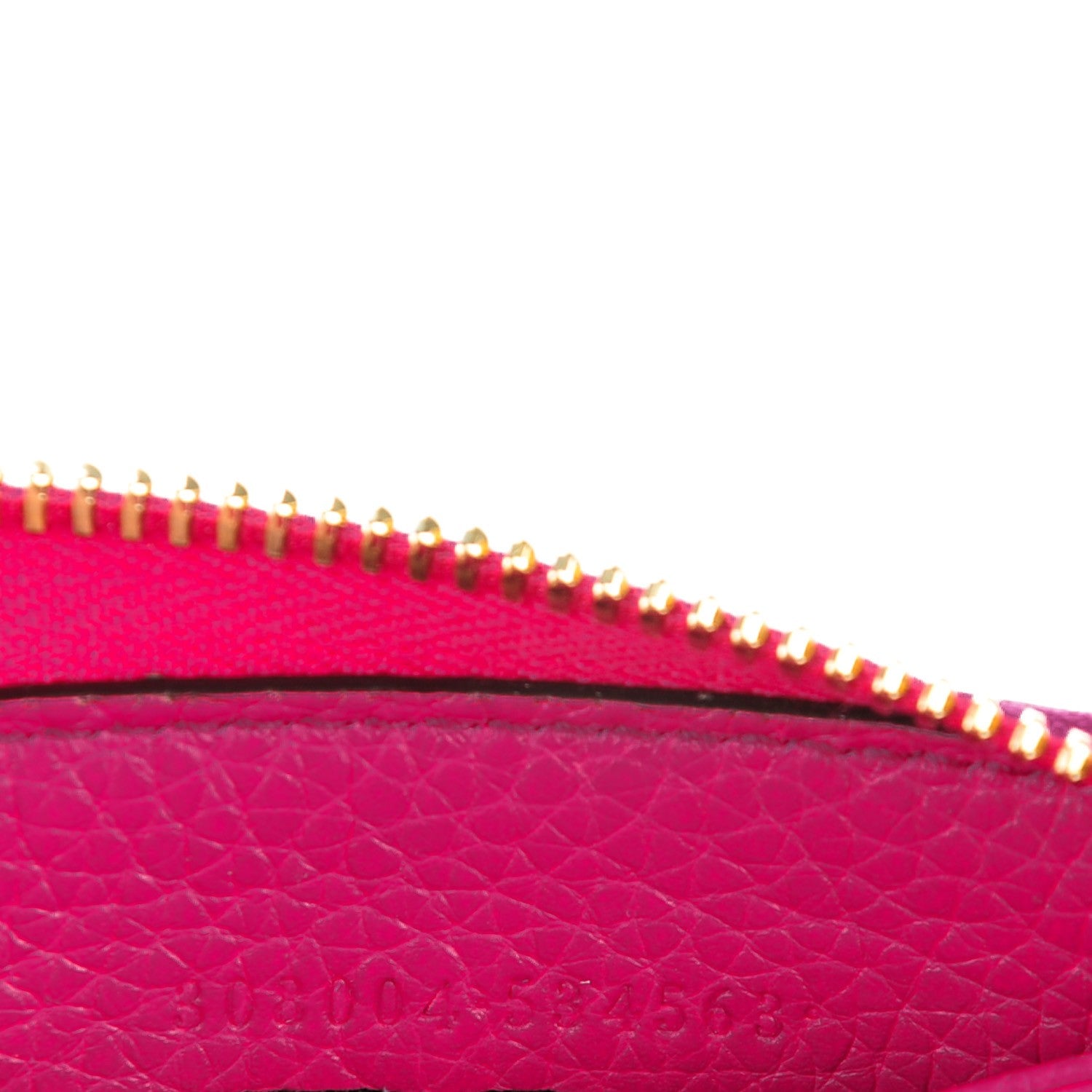 Gucci Pebbled Calfskin Soho Zip Around Wallet Bright Bougainvillea 7 of 7