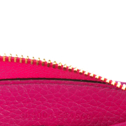 Gucci Pebbled Calfskin Soho Zip Around Wallet Bright Bougainvillea 7 of 7