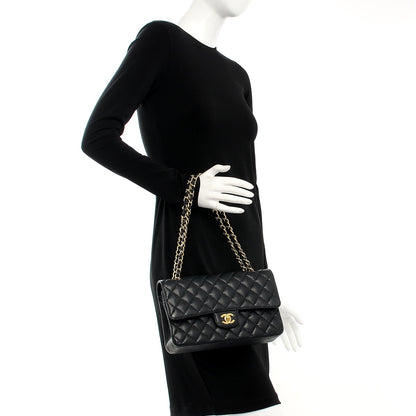 Chanel Caviar Quilted Medium Double Flap Black 2 of 12