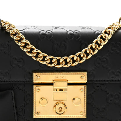 Gucci Guccissima Small Padlock Shoulder Bag Black 8 of 12