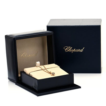 Chopard 18K Yellow Gold Diamond Happy Diamonds Icons Floating Heart Pendant Necklace 11 of 11