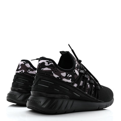 Louis Vuitton Neoprene Mesh Rubber Monogram Camo Fastlane Low Sneakers 5 Black 4 of 8