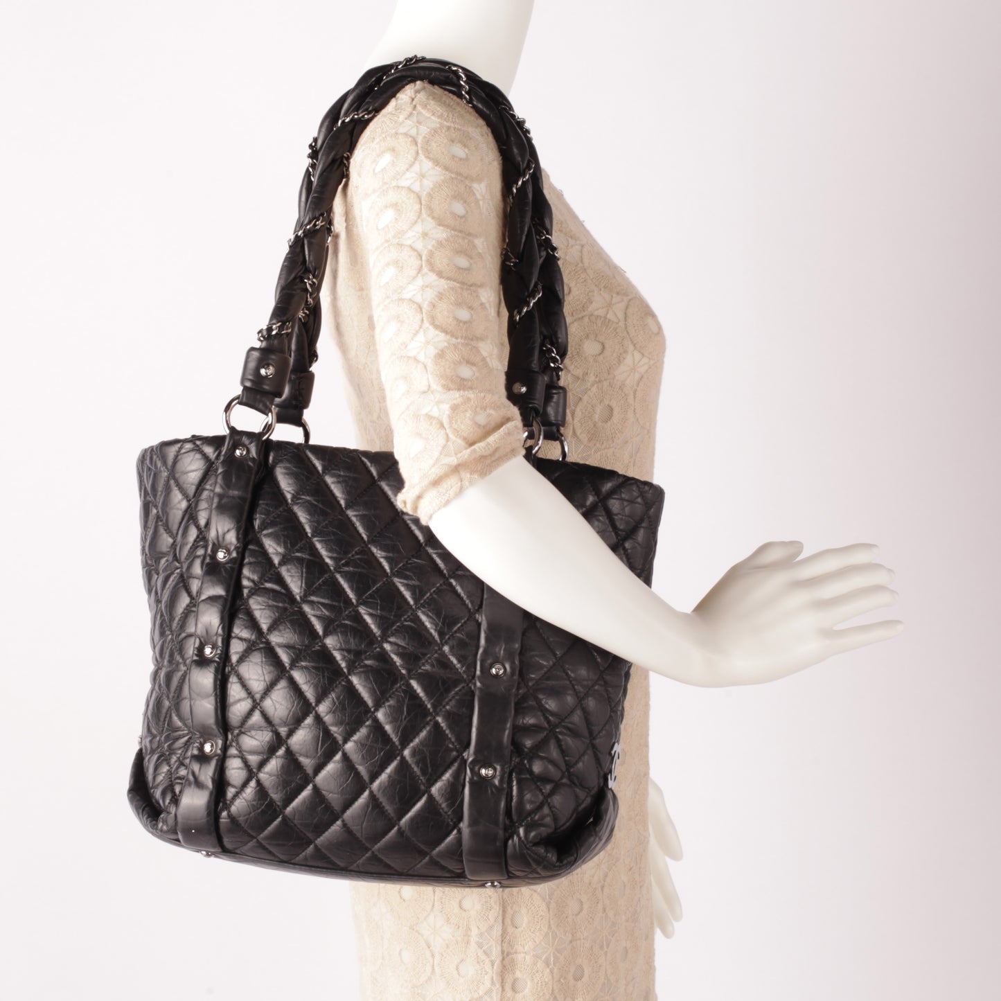 Ligne Large Square Tote Black
