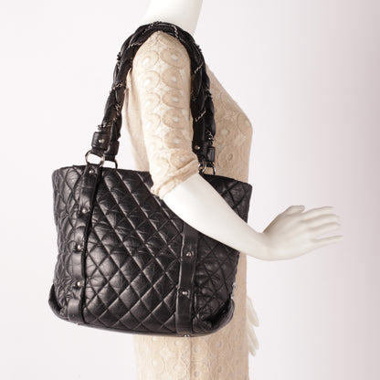 Chanel Ligne Large Square Tote Black 2 of 8