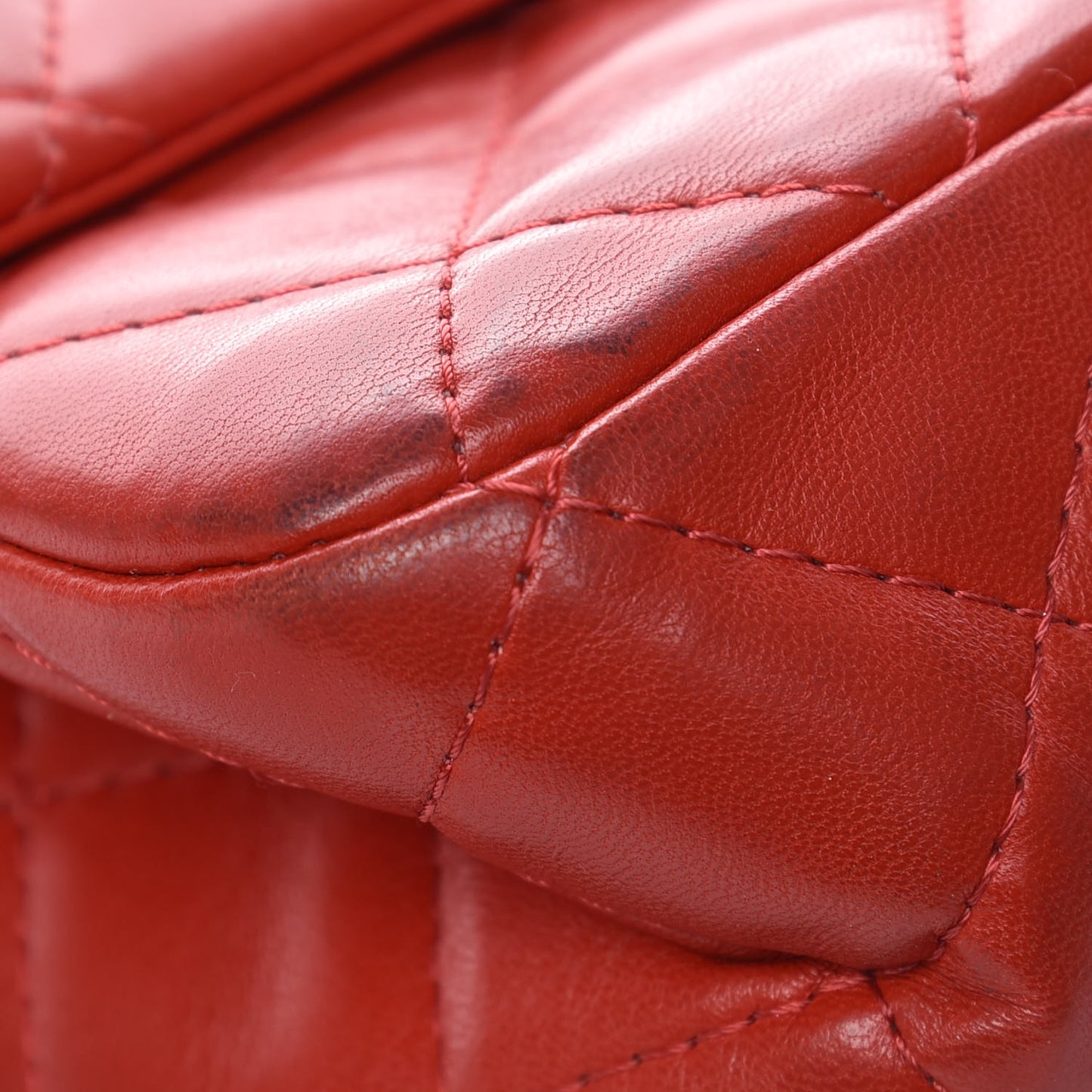Aged Calfskin Quilted 2.55 Reissue 227 Flap Red
