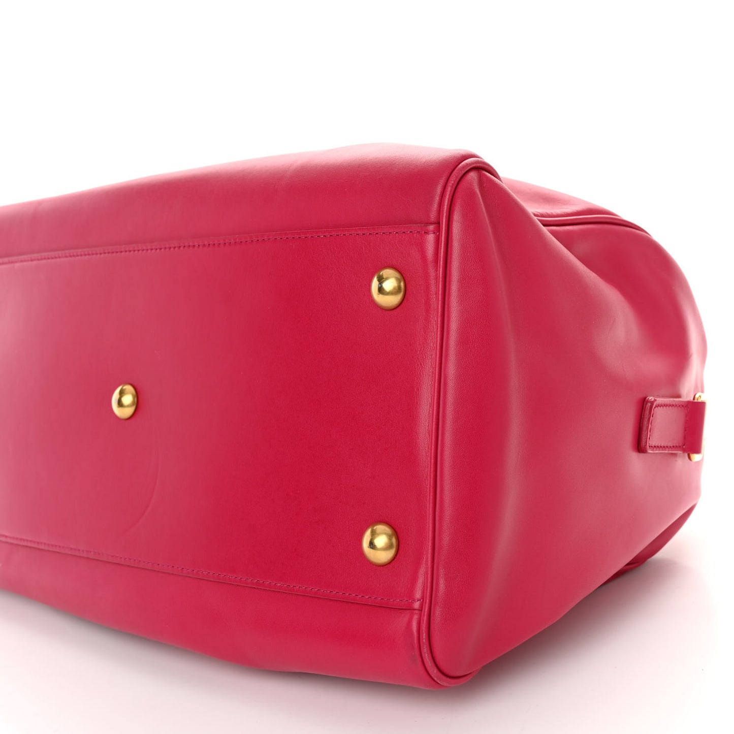 SAINT LAURENT Calfskin Classic Duffle 6 Fuchsia