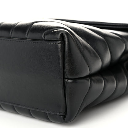 Saint Laurent Calfskin Y Quilted Monogram Small Loulou Chain Satchel Black 10 of 10
