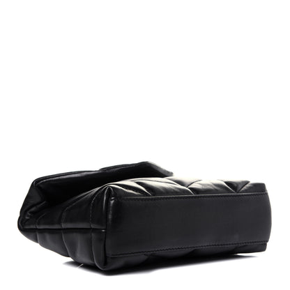 Saint Laurent Lambskin Monogram Loulou Puffer Pouch Clutch Black 5 of 17