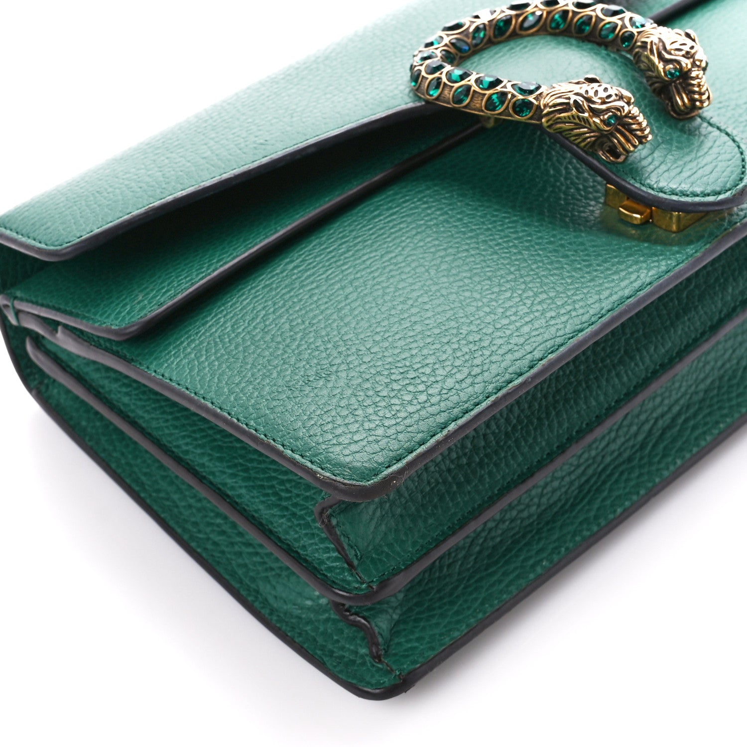 Gucci Pebbled Calfskin Small Dionysus Shoulder Bag Emerald 20 of 27