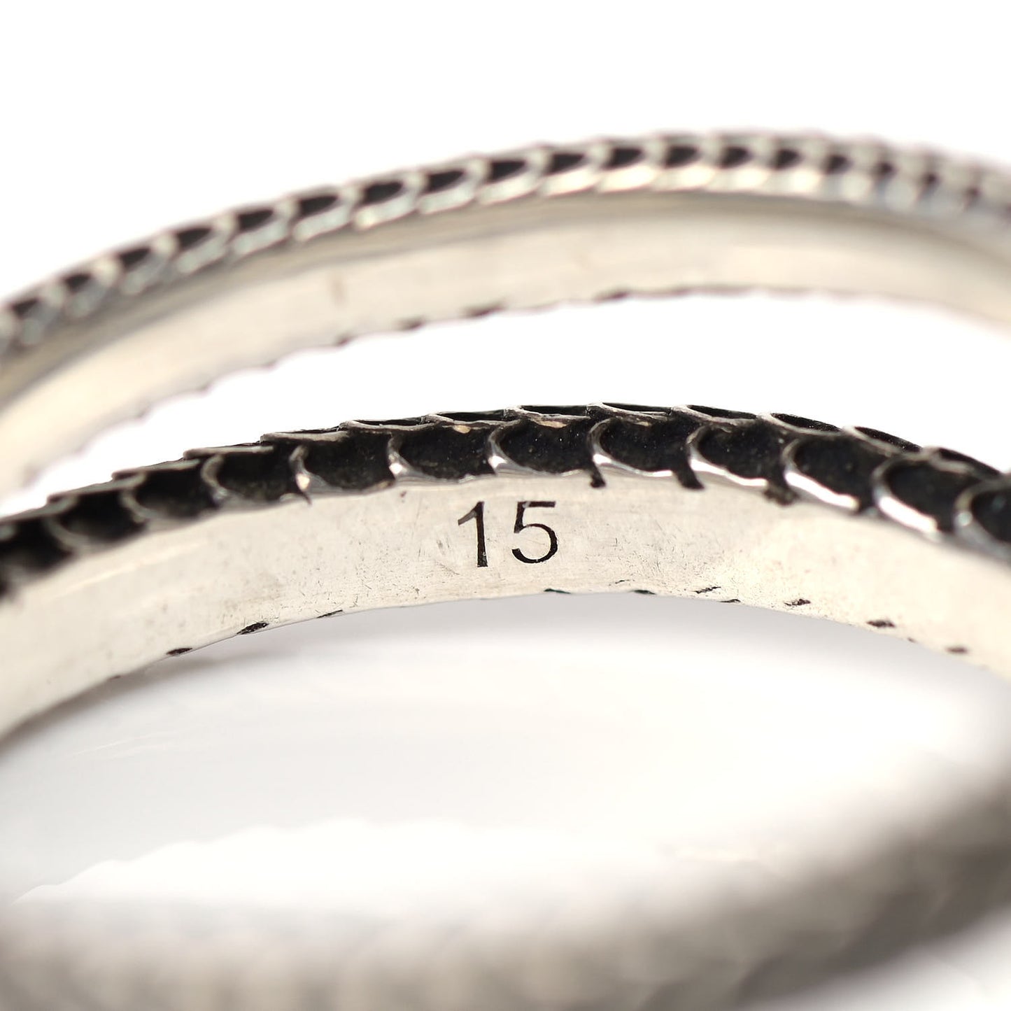 Sterling Silver Gucci Garden Double Snake Ring 53 6.5