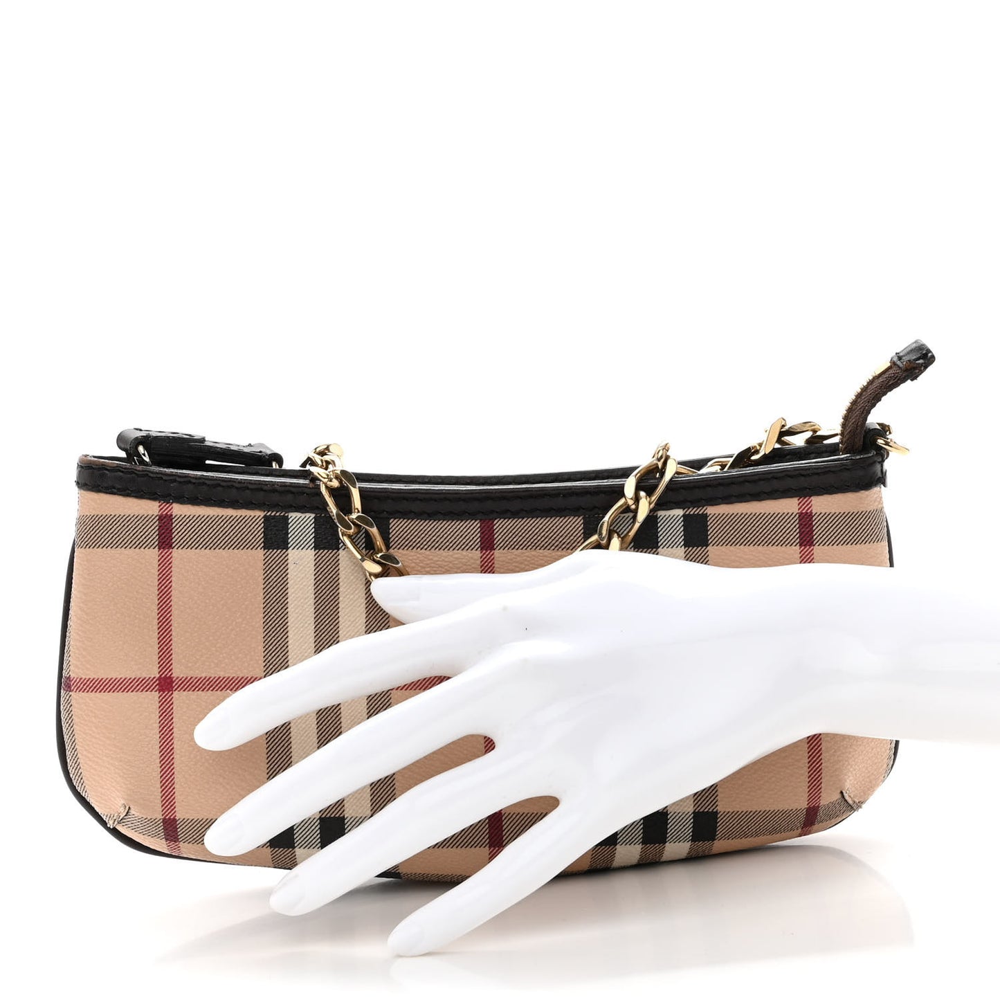 Haymarket Check Clara Pochette Chocolate