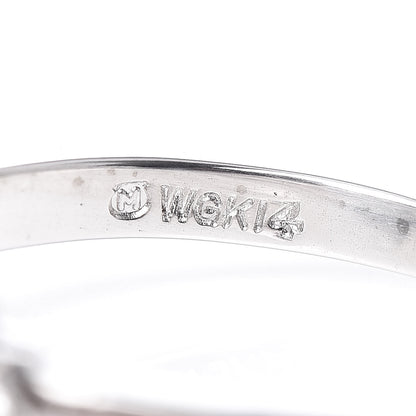 Mikimoto 14K White Gold Diamond Akoya Pearl 8.5mm Ring 48 4.5 5 of 5