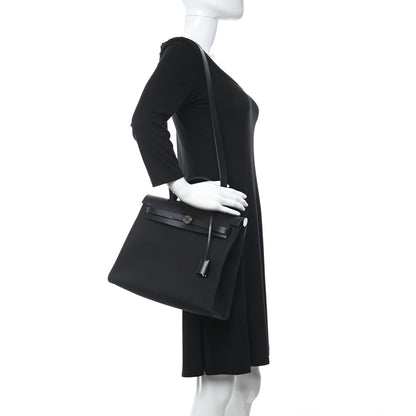Hermes Military Toile Vache Hunter Herbag Zip PM 31 Black 2 of 10
