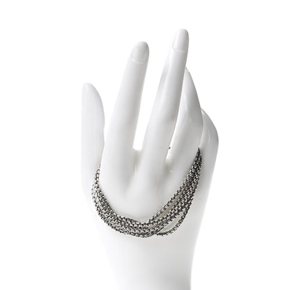 David Yurman Sterling Silver 14K Yellow Gold Six-Row Box Chain Bracelet 2 of 5