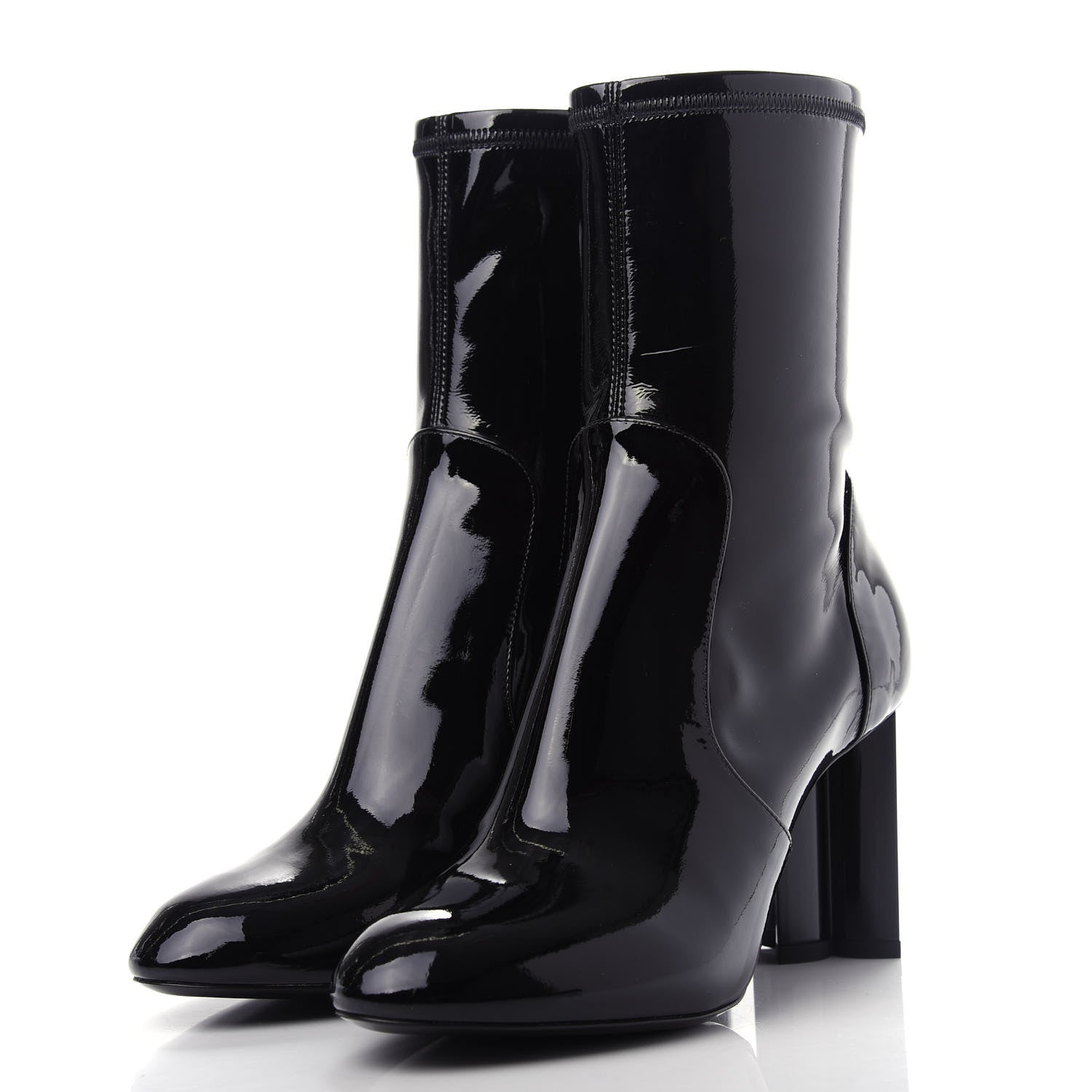 Louis Vuitton Patent Silhouette Ankle Boots 35.5 Black 3 of 10