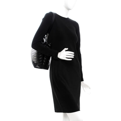 Saint Laurent Calfskin Y Quilted Monogram Large Loulou Shopper Black 2 of 8