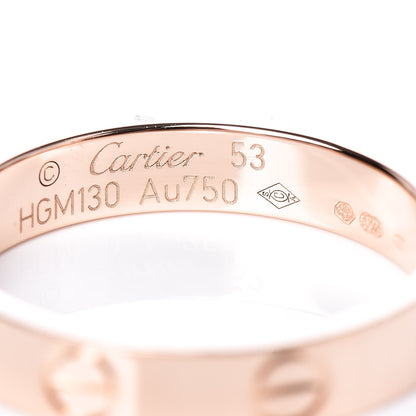 Cartier 18K Pink Gold 3.5mm LOVE Wedding Band Ring 53 6.5 4 of 5