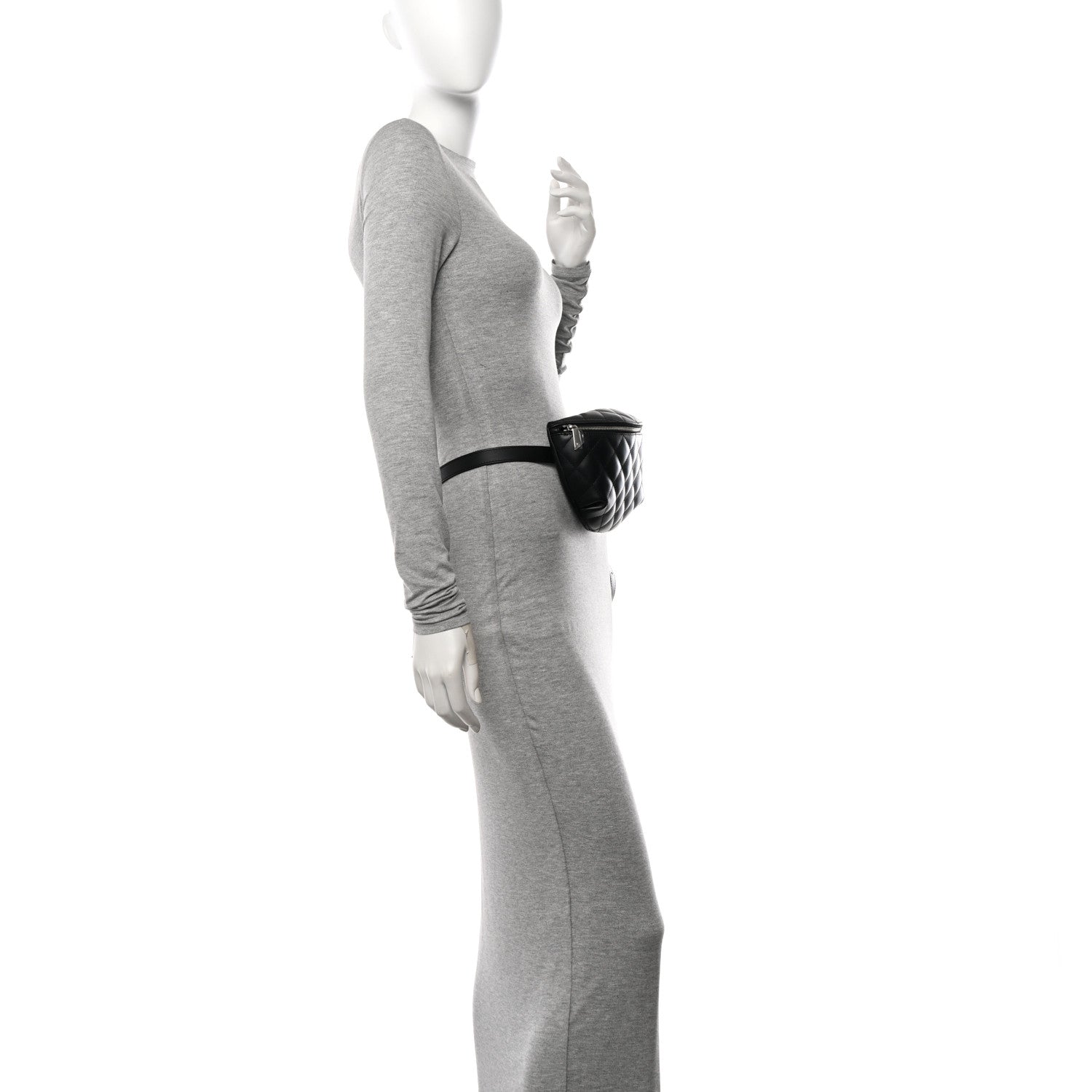 Chanel Calfskin Quilted Waist Belt Bag Black 2 of 10