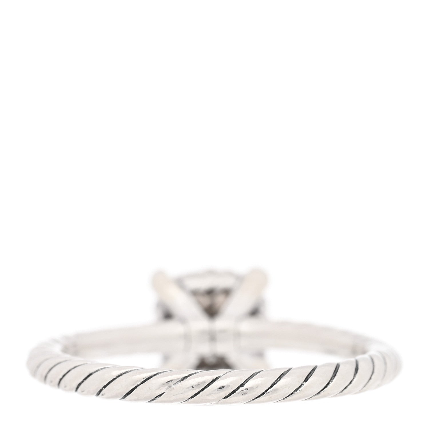 David Yurman Sterling Silver Diamond 7mm Petite Chatelaine Pave Ring 51 5.75 3 of 4
