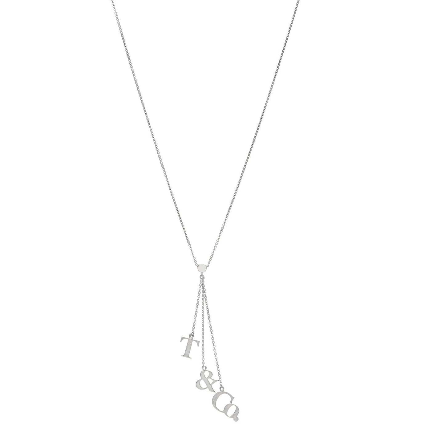 Sterling Silver Letters Lariat Necklace