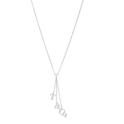Tiffany Sterling Silver Letters Lariat Necklace 1 of 3