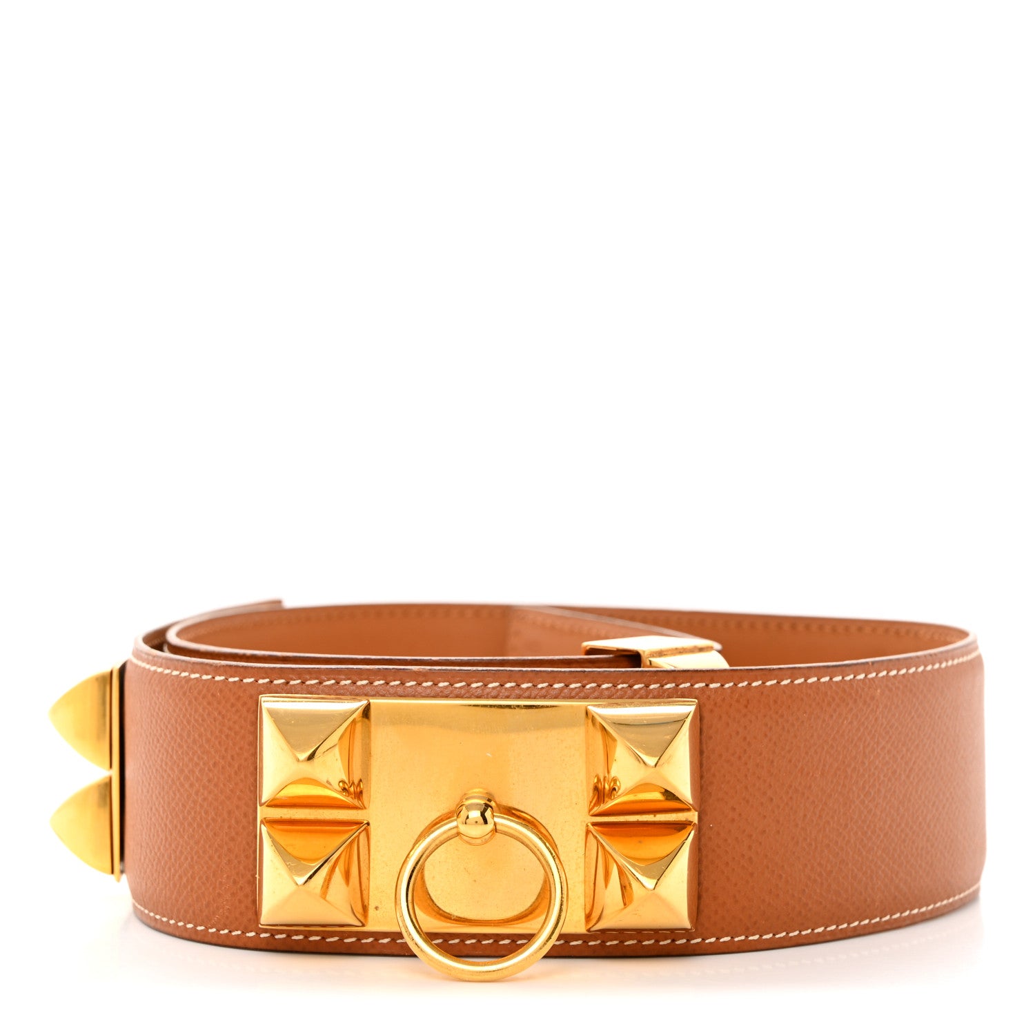 Hermes Epsom Collier De Chien CDC Belt 66 Gold 1 of 7