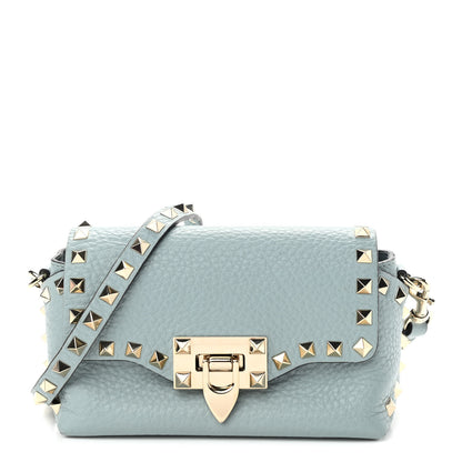 Valentino Garavani Pebbled Calfskin Mini Rockstud Crossbody Bag Nube 1 of 9
