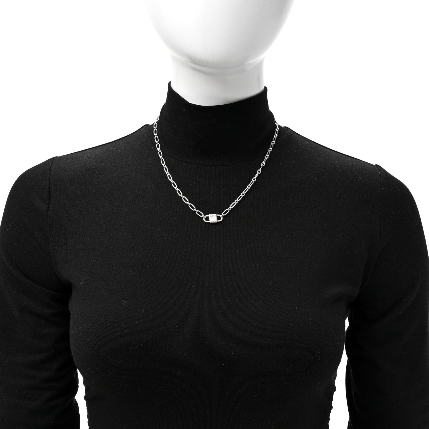 Tiffany Sterling Silver 1837 Double Lock Necklace 2 of 5