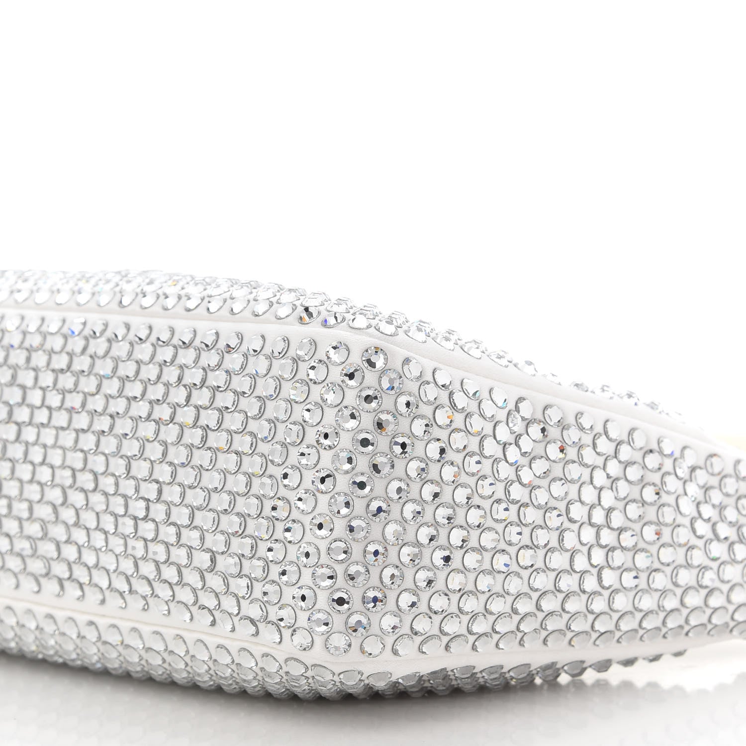 Prada Satin Crystal Mini Re-Edition 2000 Bag White 7 of 7