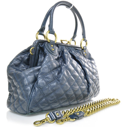 Marc Jacobs Quilted Leather Stam Petrol Blue 2 of 11