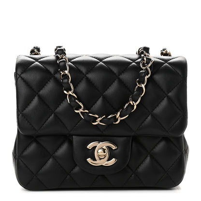 Chanel Lambskin Quilted Mini Square Flap Black 1 of 10