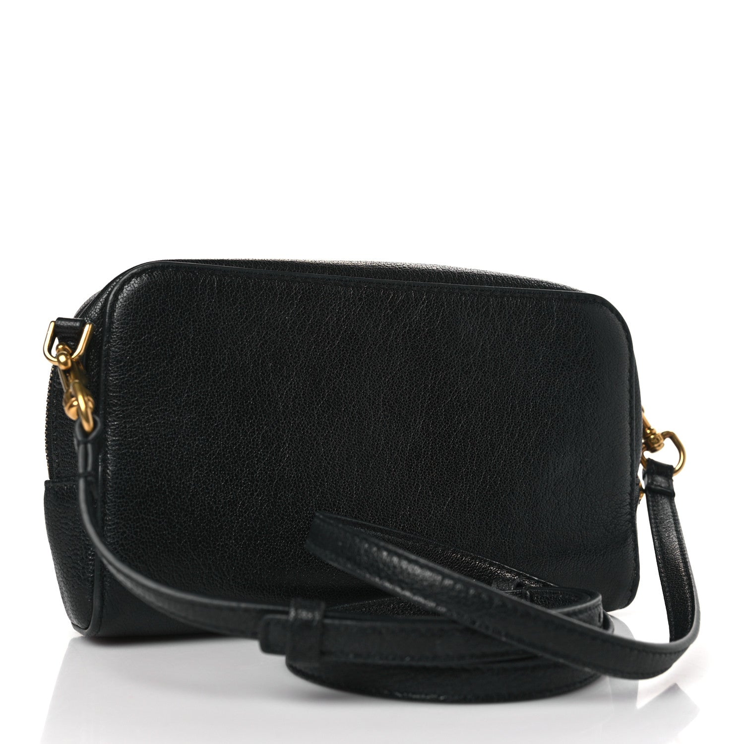 Christian Dior Goatskin Double Saddle Pouch Black 3 of 8