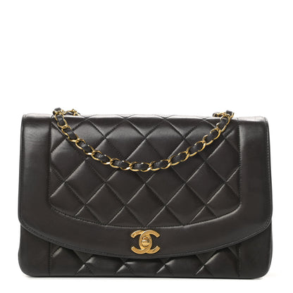 Chanel Lambskin Quilted Medium Single Flap Black 1 of 16