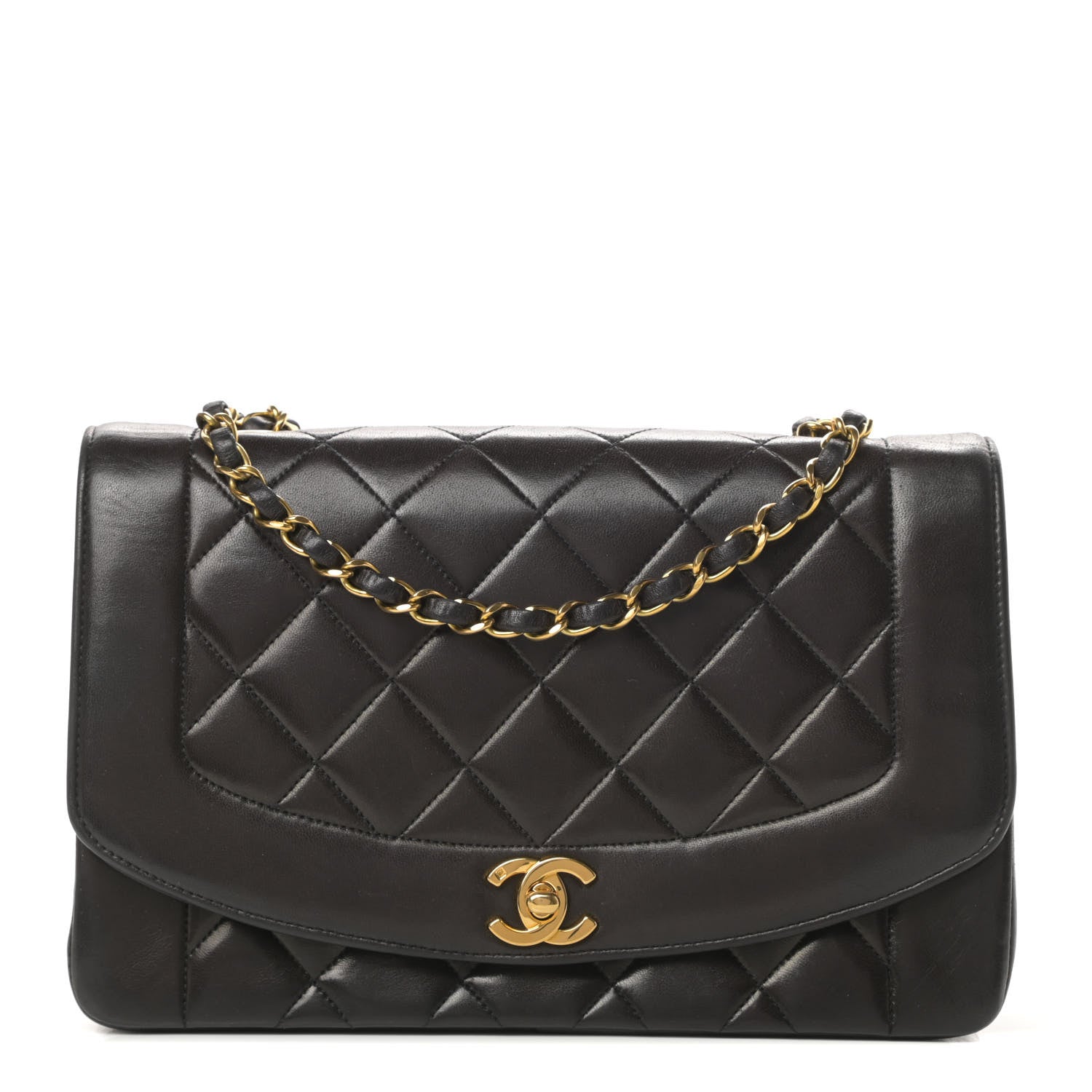 Chanel Lambskin Quilted Medium Single Flap Black 1 of 16