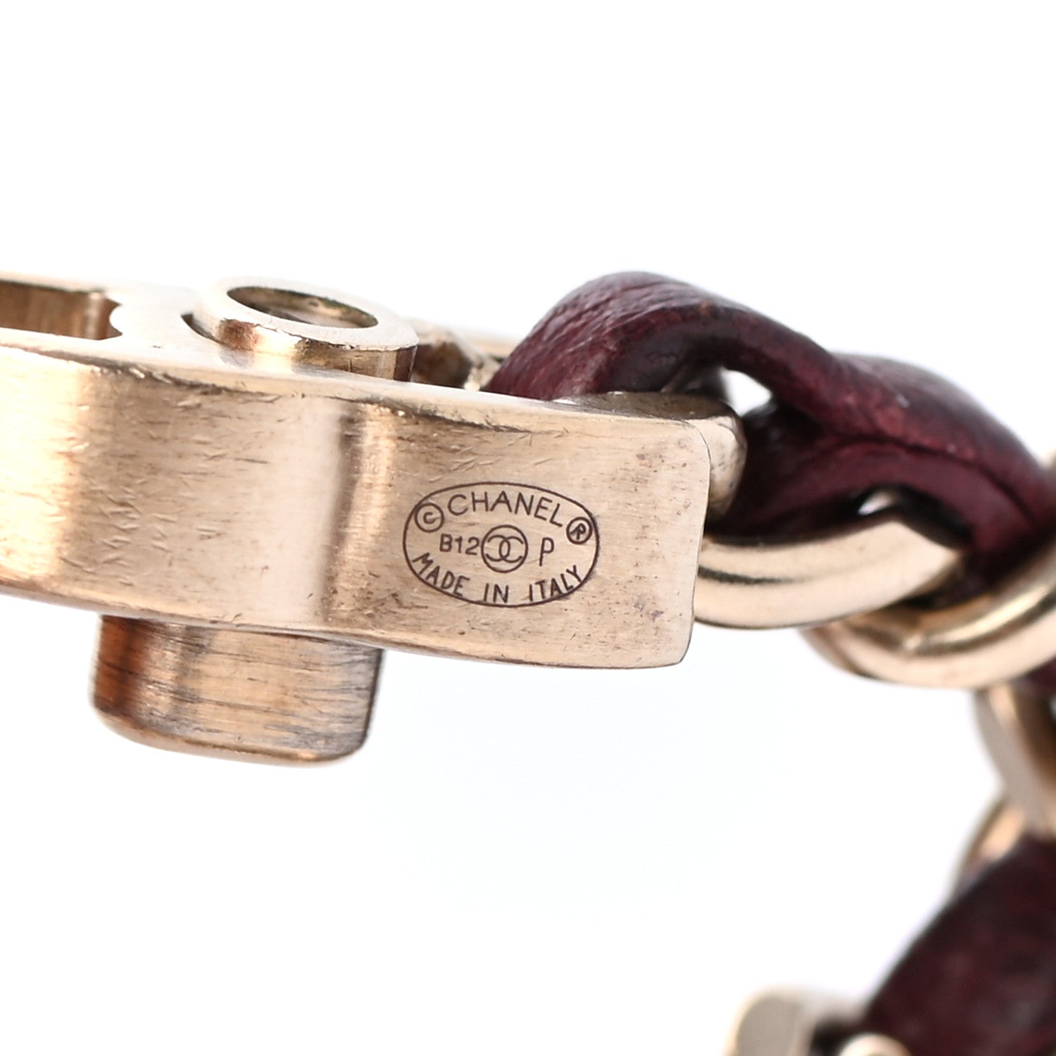 Chanel Lambskin CC Turnlock Chain Bracelet Bordeaux 4 of 4