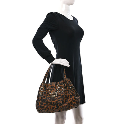 Jimmy Choo Suede Leopard Print Riki Tote 2 of 8