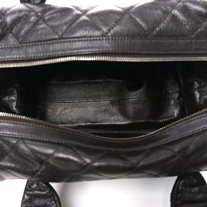Chanel Caviar Quilted CC Timeless Bowler Dark Brown 5 of 10