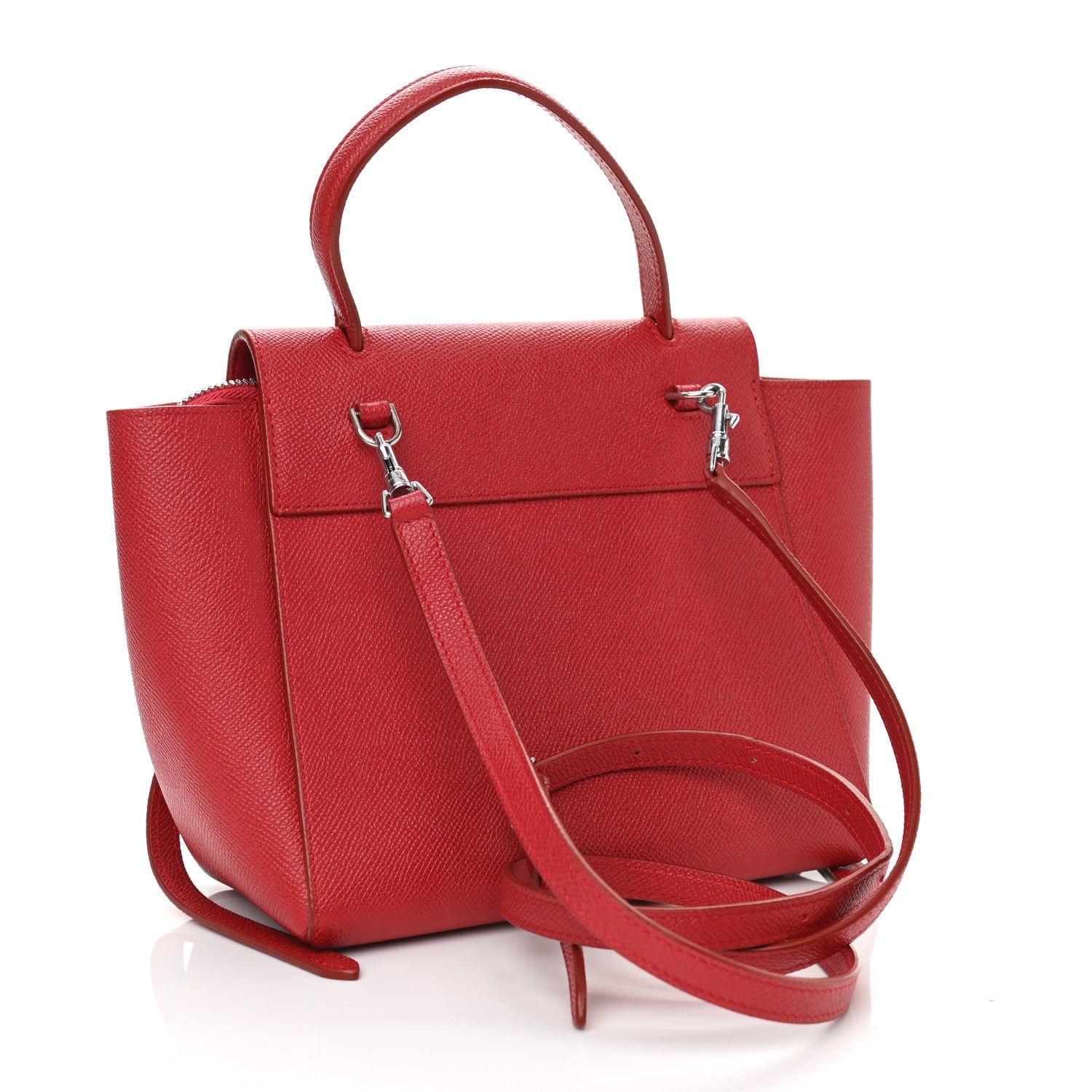 Celine Grained Calfskin Nano Belt Bag Coquelicot 3 of 14