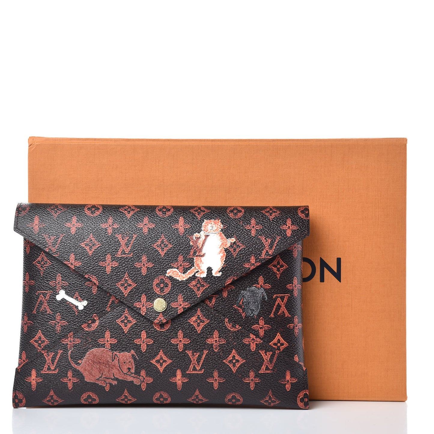 Catogram Kirigami Pochette Set Marron White Black