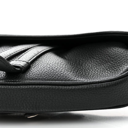 Christian Dior Grained Calfskin Mens Mini Saddle Bag Black 11 of 14