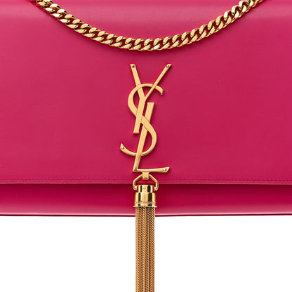 Saint Laurent Smooth Calfskin Medium Classic Monogram Kate Tassel Satchel Fuchsia 8 of 11