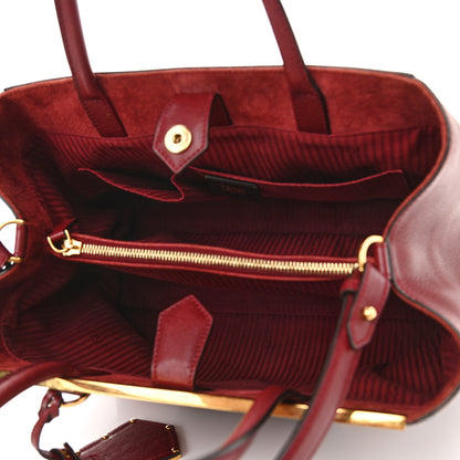 Fendi Vitello Elite Regular 2Jours Tote Rosso Scuro Ciliegia 4 of 11