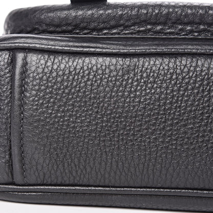 Prada Vitello Daino Double Buckle Messenger Bag Black 14 of 14