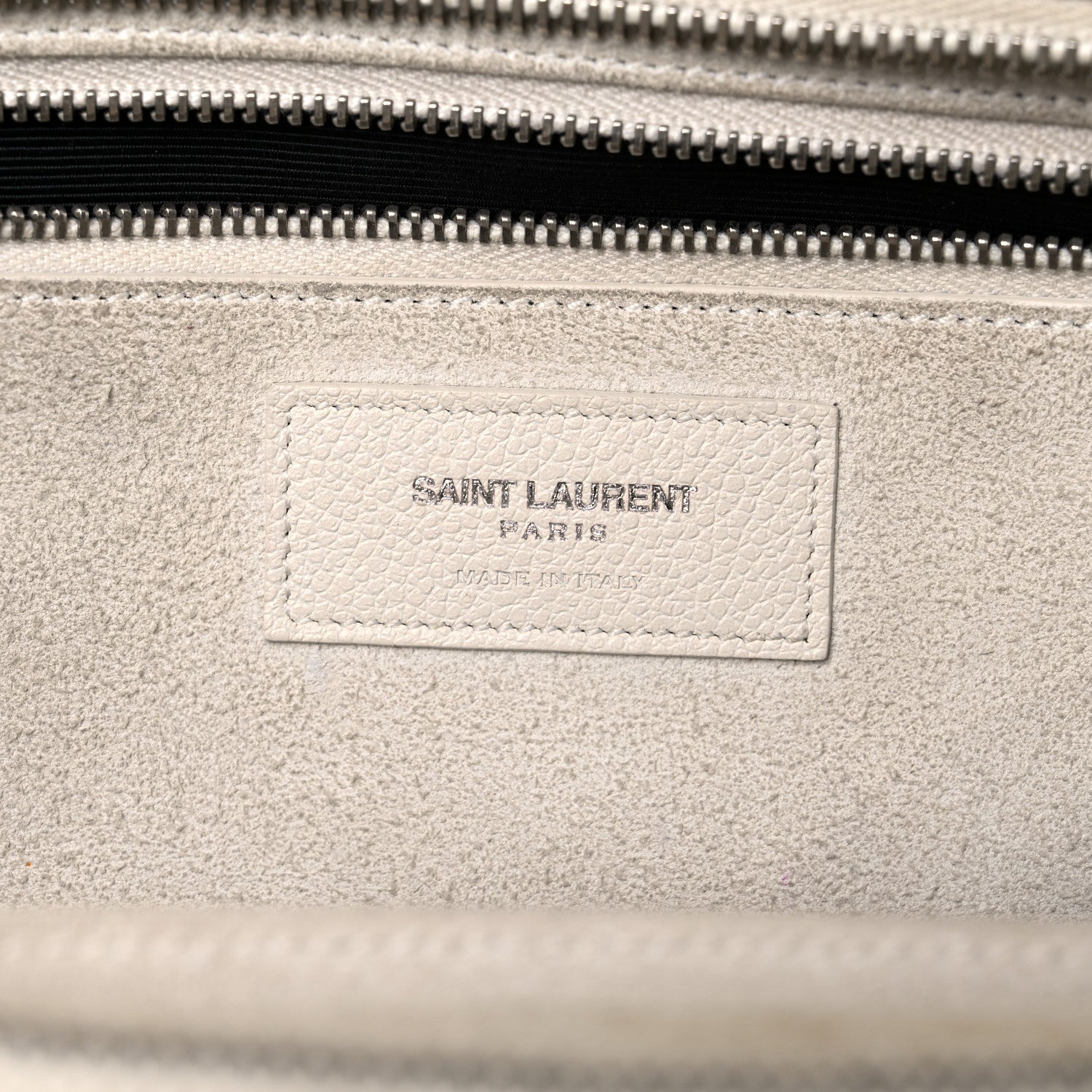 Saint Laurent Grained Calfskin Small Rive Gauche White 6 of 35