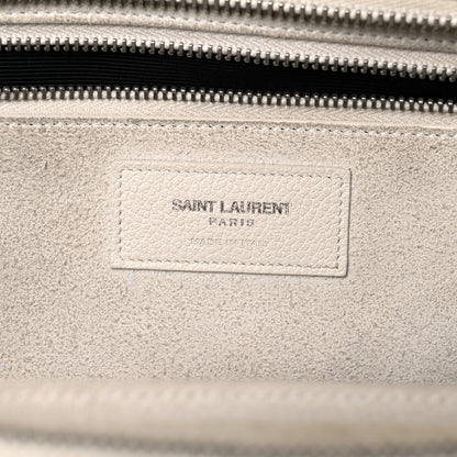 Saint Laurent Grained Calfskin Small Rive Gauche White 6 of 35